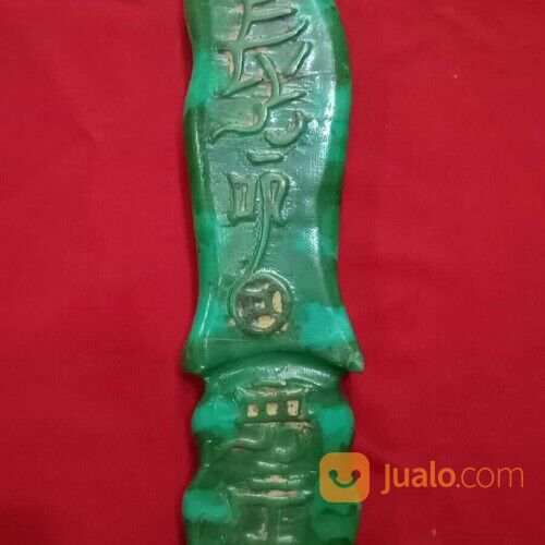 batu giog cina hijau motif naga