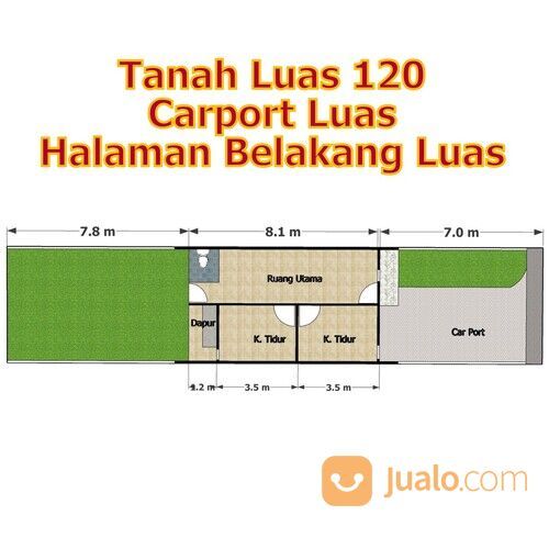 Rumah Baru Cileungsi Tanah 120m KPR Cicilan 3Jtan
