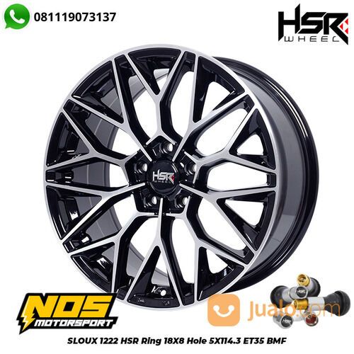 Velg Mobil Cx5 Ertiga Brv Hrv Ring 18 HSR Sloux Lubang 5 Lebar 8 Et 35 Warna Twotone