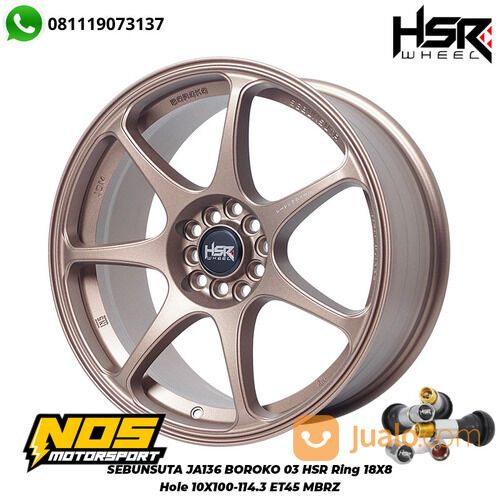 Velg Mobil Ring 18 Lubang 5 Grand Vitara Subaru Impreza Lebar 8 HSR Sebunsuta Warna Bronze