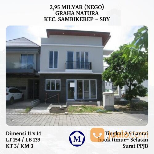 Rumah Graha Natura dkt Citraland Surabaya Bebas Banjir Nego