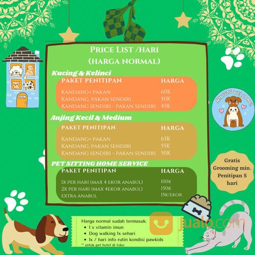 Penitipan Pethotel Kucing Anjing Kelinci Surabaya