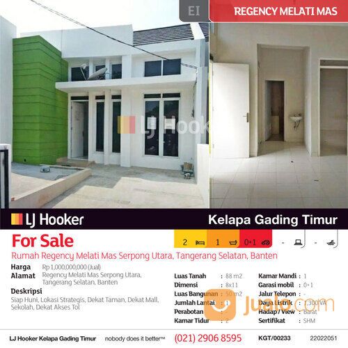 Rumah Regency Melati Mas Serpong Utara, Tangerang Selatan, Banten