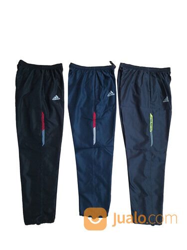 Celana Training Olah Raga Parasut Premium Celana Waterproof Pria Saku Resleting