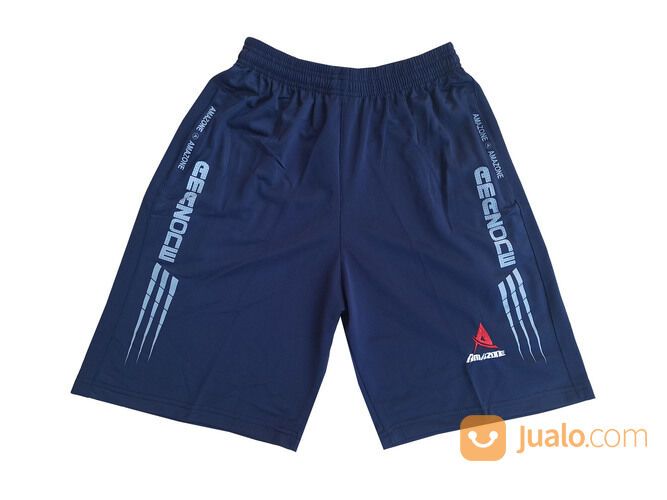 Celana Pendek Olahraga Pria Resleting Jumbo Kolor Sport Running Jogging Badminton Premium