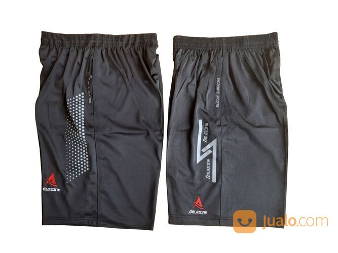 Celana Pendek Olahraga Pria Resleting Jumbo Kolor Sport Running Jogging Badminton Premium