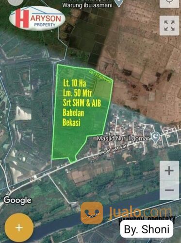 Tanah Industri 10 Hektar Bekasi