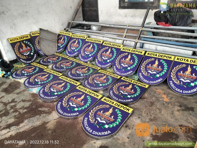 Huruf Timbul Stainless Logo Kota Depok