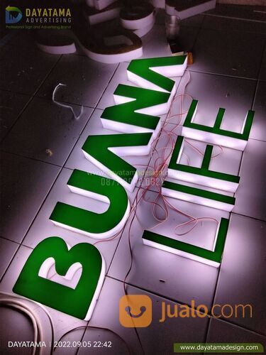 Jasa Pembuatan Neon Box Bulat dan Custom Huruf Timbul