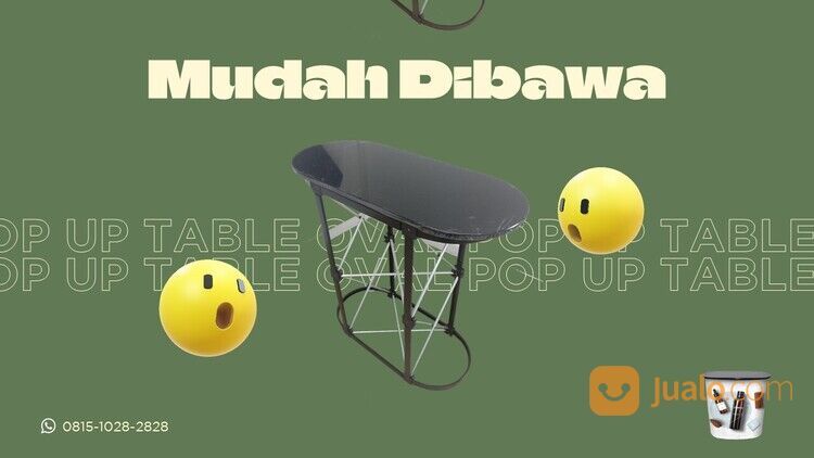 PROMO! Meja Pop Up Oval Minimalis Jakarta, WA: 0815-1028-2828, Meja Booth Event, Meja Event Desk
