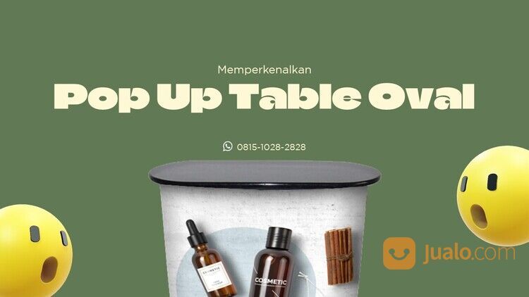 PROMO! Meja Pop Up Oval Minimalis Jakarta, WA: 0815-1028-2828, Meja Booth Event, Meja Event Desk