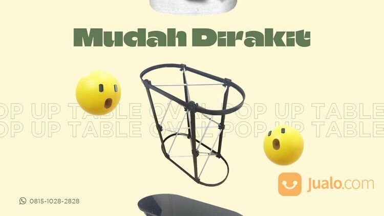 PROMO! Meja Pop Up Oval Minimalis Jakarta, WA: 0815-1028-2828, Meja Booth Event, Meja Event Desk