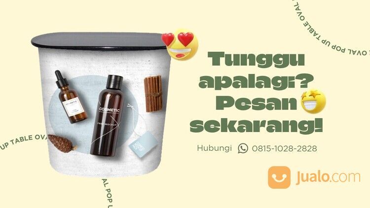 PROMO! Meja Pop Up Oval Minimalis Jakarta, WA: 0815-1028-2828, Meja Booth Event, Meja Event Desk