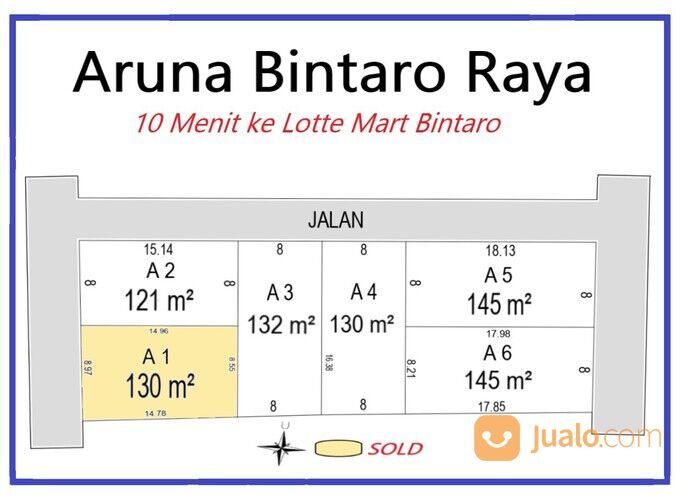 Tanah Murah, 4 Menit Ke SMAK Penabur Bintaro Jaya, Terima SHM ! Investasi Tanah Premium !