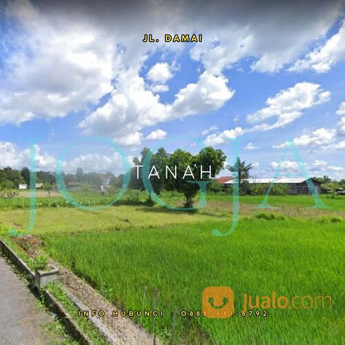 VILLA JOGJA, TANAH View Sawah, Cocok Bangun Villa Di Jalan Damai