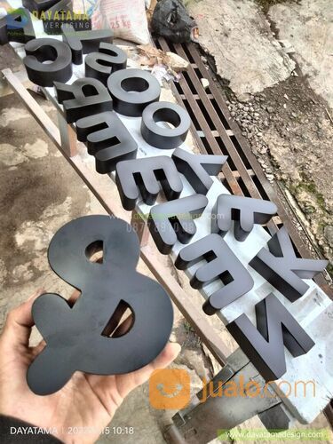 Papan Nama Huruf Timbul Akrilik | Stainless | Galvanis