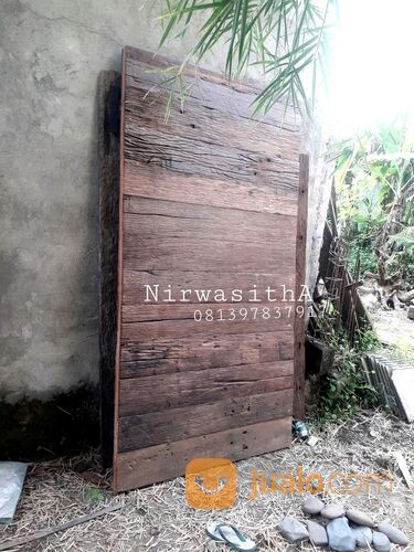 Daun Pintu Utama Rustic Estetik kayu Ulin Reclaimed