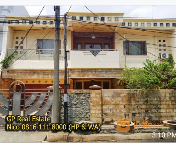 n910 Rumah Janur Elok Raya Masuk dr Hotel Santika Kelapa Gading 4 bed 2 lantai hadap utara