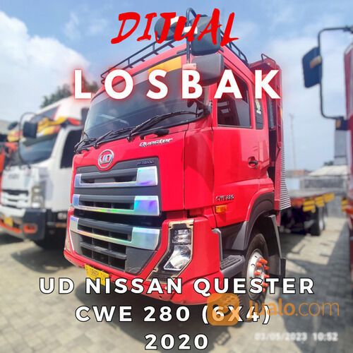 UD Truck Nissan Quester CWE 280 Truk Losbak / Bak Terbuka Tronton 6x4 Tahun 2020