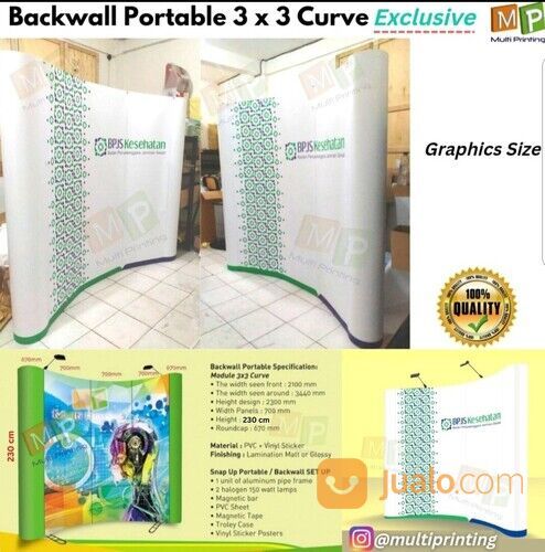 Backdrop Portable 3x3-Backwall Portable 3x3-Pop Up Backdrop