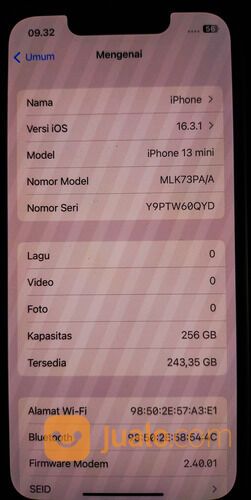 iPhone 13 Mini ibox - Budicell Store TERLARIS - White