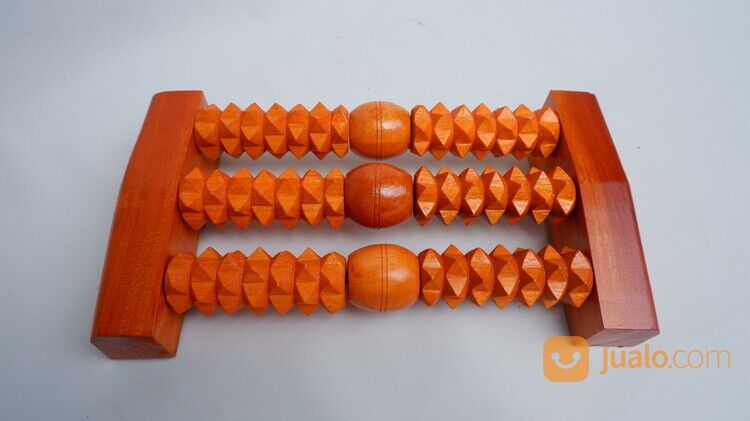 Alat Pijat Refleksi Kaki Tradisional/Alat Pijat Kayu - Gerigi Tiga