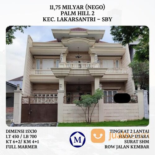 Rumah palm hill lakarsantri surabaya barat row jalan kembar