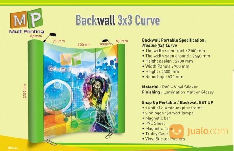 Backwall Portable 3x3-Backdrop Portable 3x3-Pop Up Backwall-Backdrop