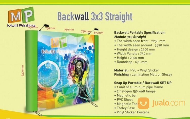 Backwall Portable 3x3-Backdrop Portable 3x3-Pop Up Backwall-Backdrop