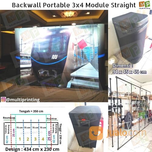 Backwall Portable 3x4-Backdrop Portable 3x4-Pop Up Backwall-Backdrop