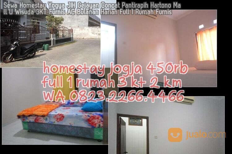Sewa Homestay Yogya JIH Gejayan Concat Pantirapih Hartono Mall U Wisuda 3KT Furnis AC Bulanan Harian