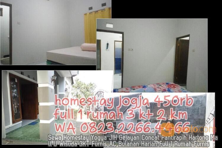Sewa Homestay Yogya JIH Gejayan Concat Pantirapih Hartono Mall U Wisuda 3KT Furnis AC Bulanan Harian
