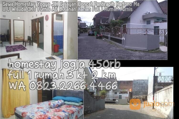 Sewa Homestay Yogya JIH Gejayan Concat Pantirapih Hartono Mall U Wisuda 3KT Furnis AC Bulanan Harian