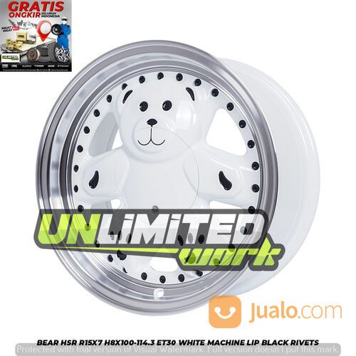 VELG RACING TEDDY BEAR R15 UNTUK AGYA AYLA JAZZ BRIO RING 15