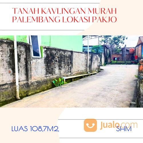 Tanah Murah Palembang Pakjo Luas 108,7m2