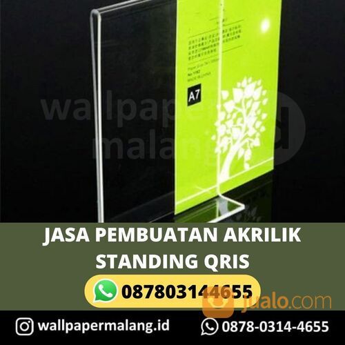 JASA PEMBUATAN AKRILIK STANDING QRIS