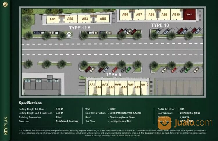 Ruko AA 3 lantai di Griya Idola Industrial Park