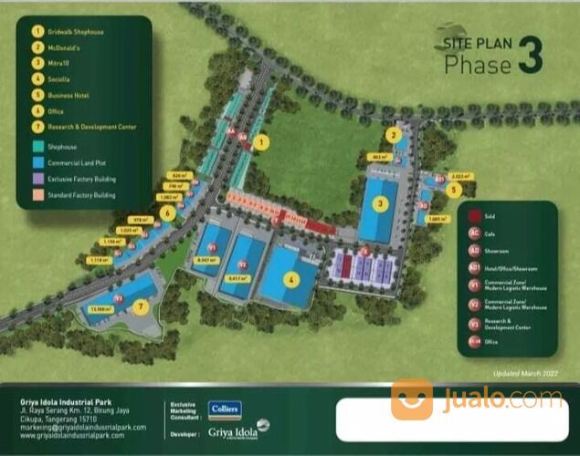 Ruko AA 3 lantai di Griya Idola Industrial Park