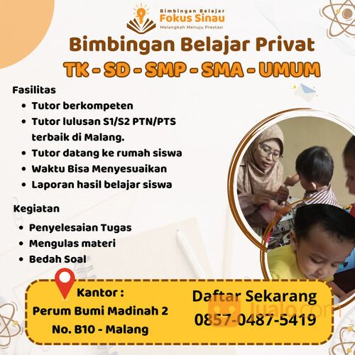 Les Privat Malang Raya (TK,SD, SMP, SMA)