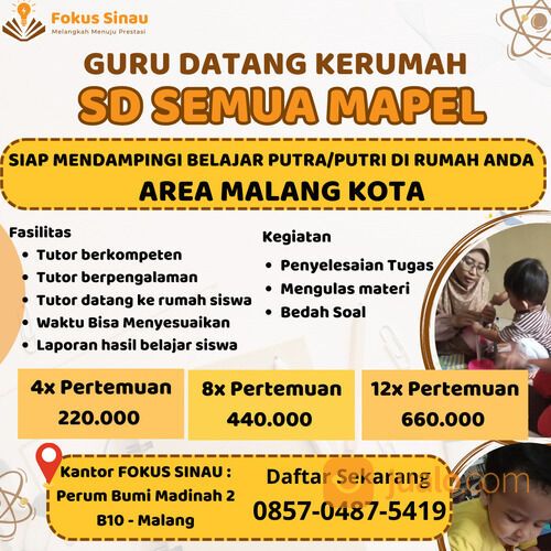 Les Privat Malang Raya (TK,SD, SMP, SMA)