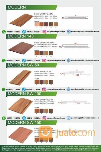 List Atas Duma Panel ( 3 meter ) / List Profil Plafon WPC