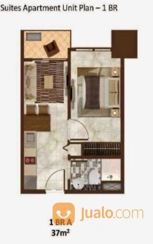 Apartemen sedayu city suites size 37m2, Pegangsaan Dua Kelapa Gading Jakarta Utara