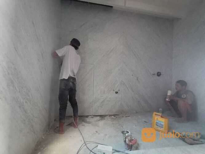 Pasang lantai marmer slab