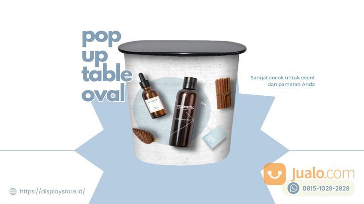 PROMO! Meja Pop Up Oval Minimalis Jakarta, WA: 0815-1028-2828, Meja Event, Meja Booth Pameran