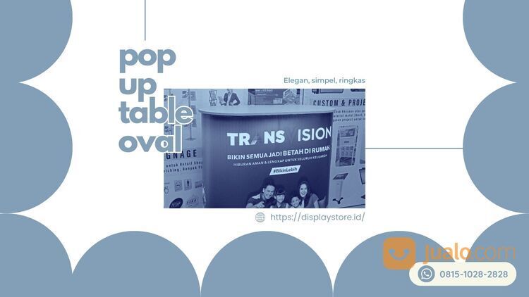 PROMO! Meja Pop Up Oval Minimalis Jakarta, WA: 0815-1028-2828, Meja Event, Meja Booth Pameran