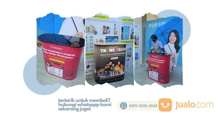 PROMO! Meja Pop Up Oval Minimalis Jakarta, WA: 0815-1028-2828, Meja Event, Meja Booth Pameran