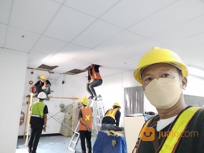 Harga Pasang Plafon Gyptile modul 60 x120, Terbaru ( Bahan + Upah )