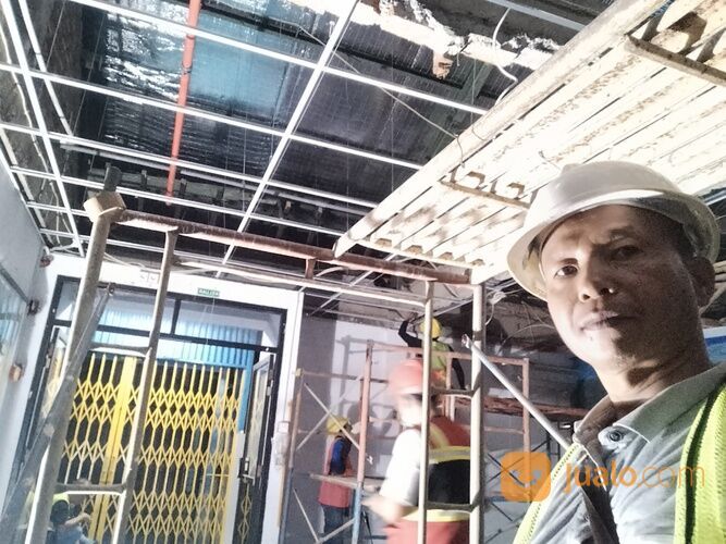 Harga Pasang Plafon Gyptile modul 60 x120, Terbaru ( Bahan + Upah )