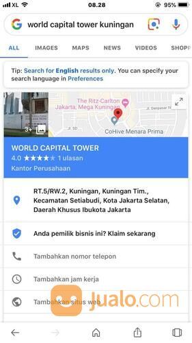 Brand New Office Kantor Startegis Tengah Kota World Capital Tower WTC Kuningan Jakarta Selatan