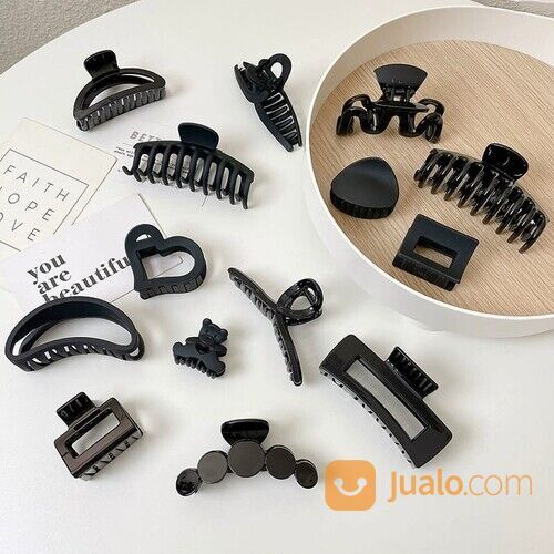 Jepitan Rambut Hitam Jedai Rambut Black Series Jepit Rambut Wanita